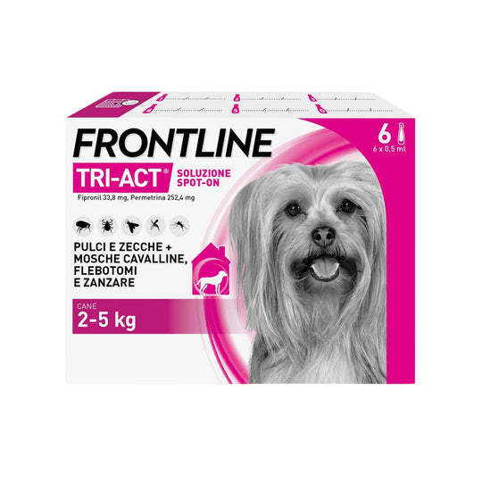 FRONTLINE TRI ACT 2-5 Kg 6 pip – Antiparassitario Cani Piccolissimi