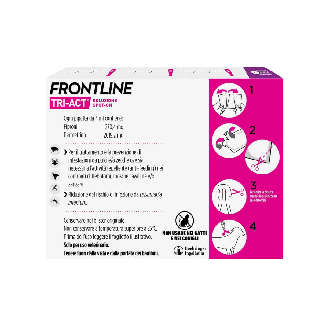 FRONTLINE TRI ACT 20-40 Kg 3 pip – Antiparassitario Per Cani