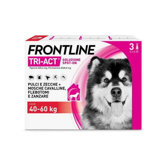 FRONTLINE TRI ACT 40-60 Kg 3 pip – Antiparassitario Per Cani Grandi