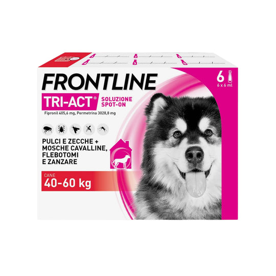 FRONTLINE TRI ACT 40-60 Kg 6 pip – Antiparassitario Cani Extra Large