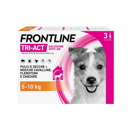 FRONTLINE TRI ACT 5-10 Kg 3 pip – Antiparassitario Per Cani Piccoli