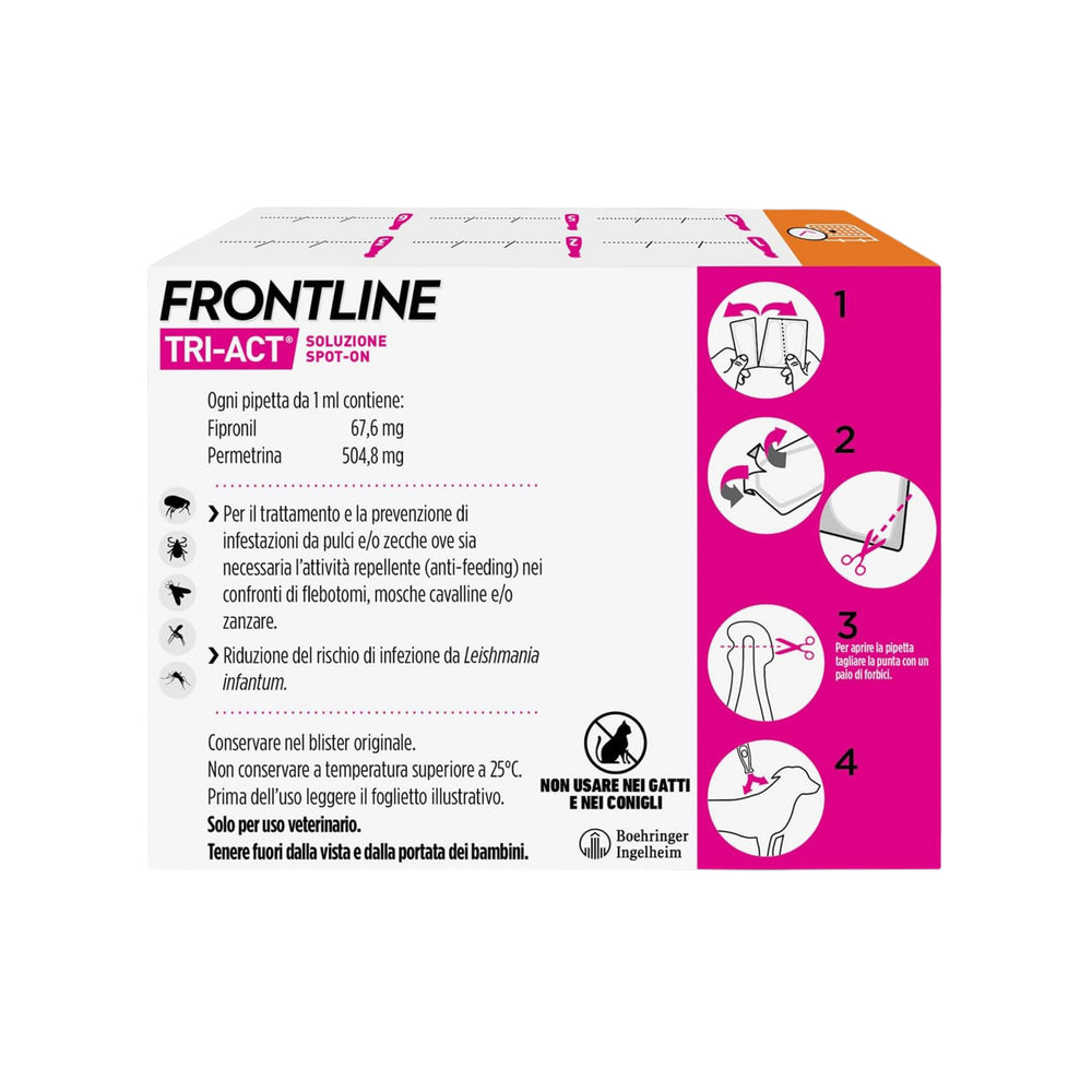 FRONTLINE TRI ACT 5-10 Kg 6 pip – Antiparassitario Cani Piccoli