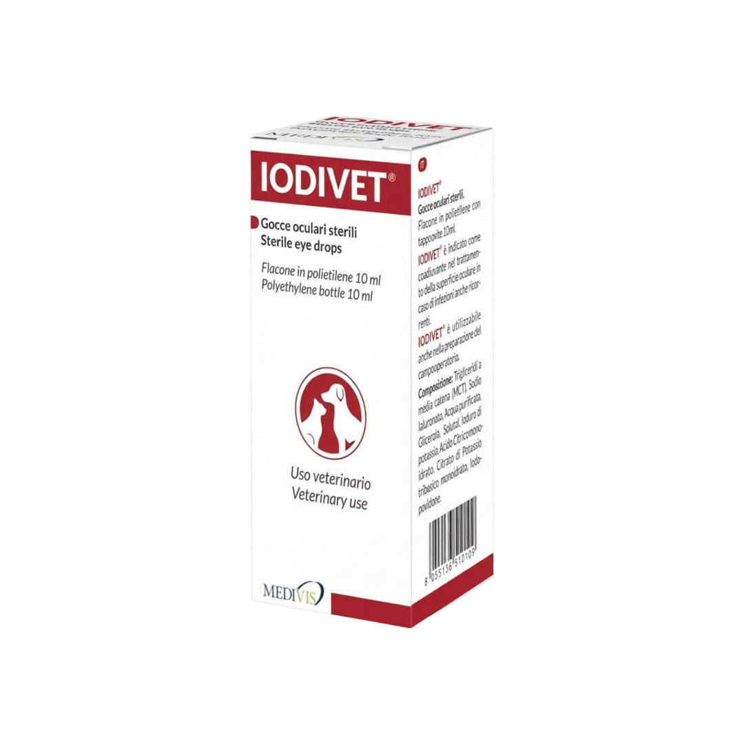 IODIVET 10ml - Gocce Oculari con Iodio per Animali
