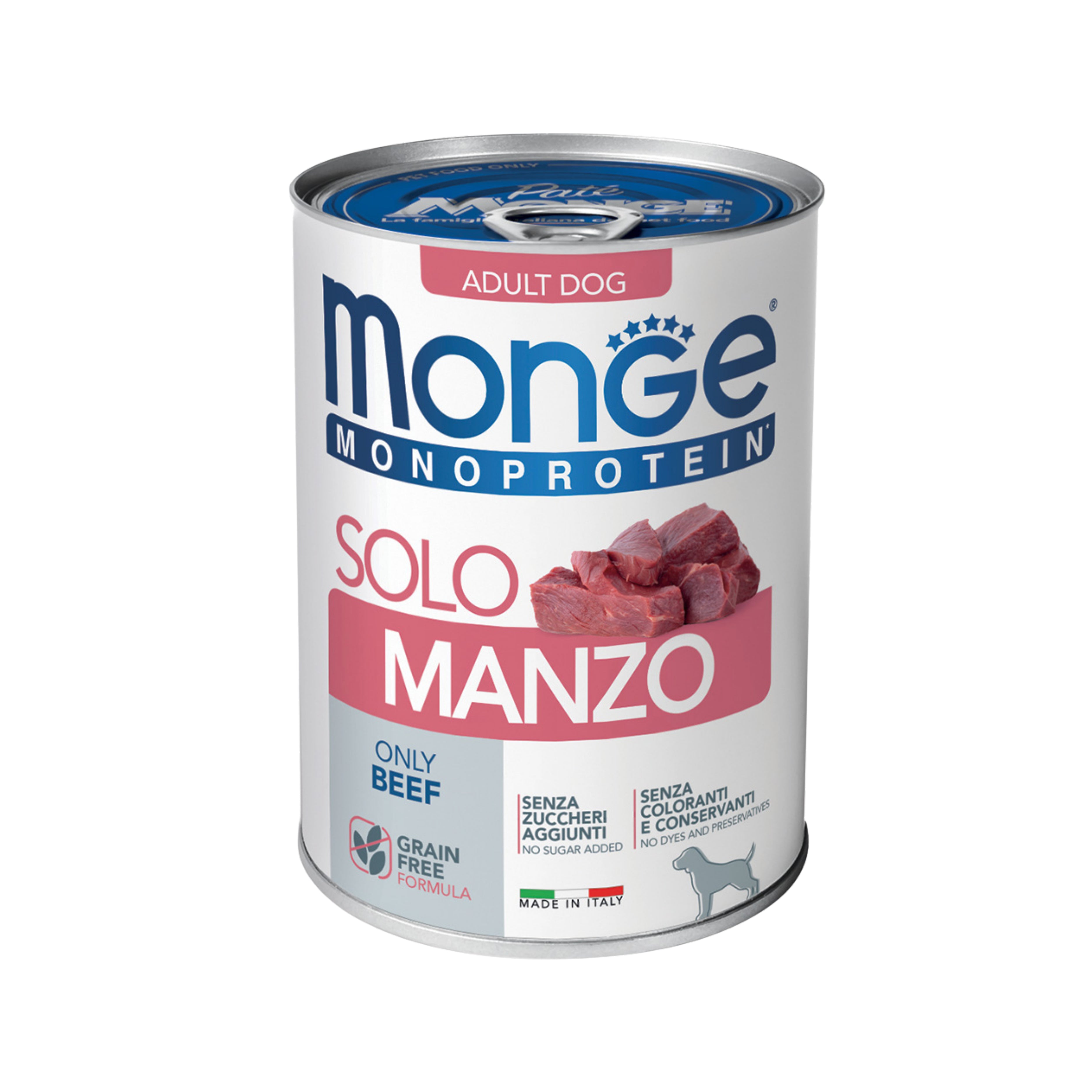 Monge Cane Monoprotein Patè Solo Manzo 400g – Sarda Zootecnica