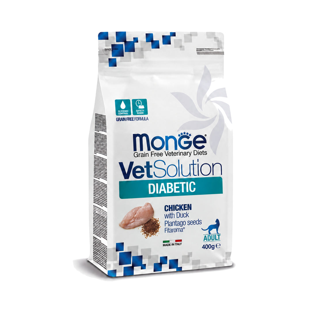 Monge VetSolution Diabetic Gatto - Pollo con Anatra Grain Free 400g
