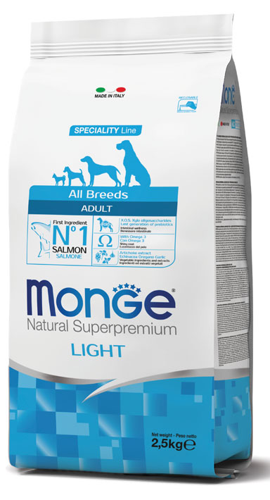 MONGE ALL BREEDS ADULT LIGHT MONOPROTEIN SALMONE CON RISO