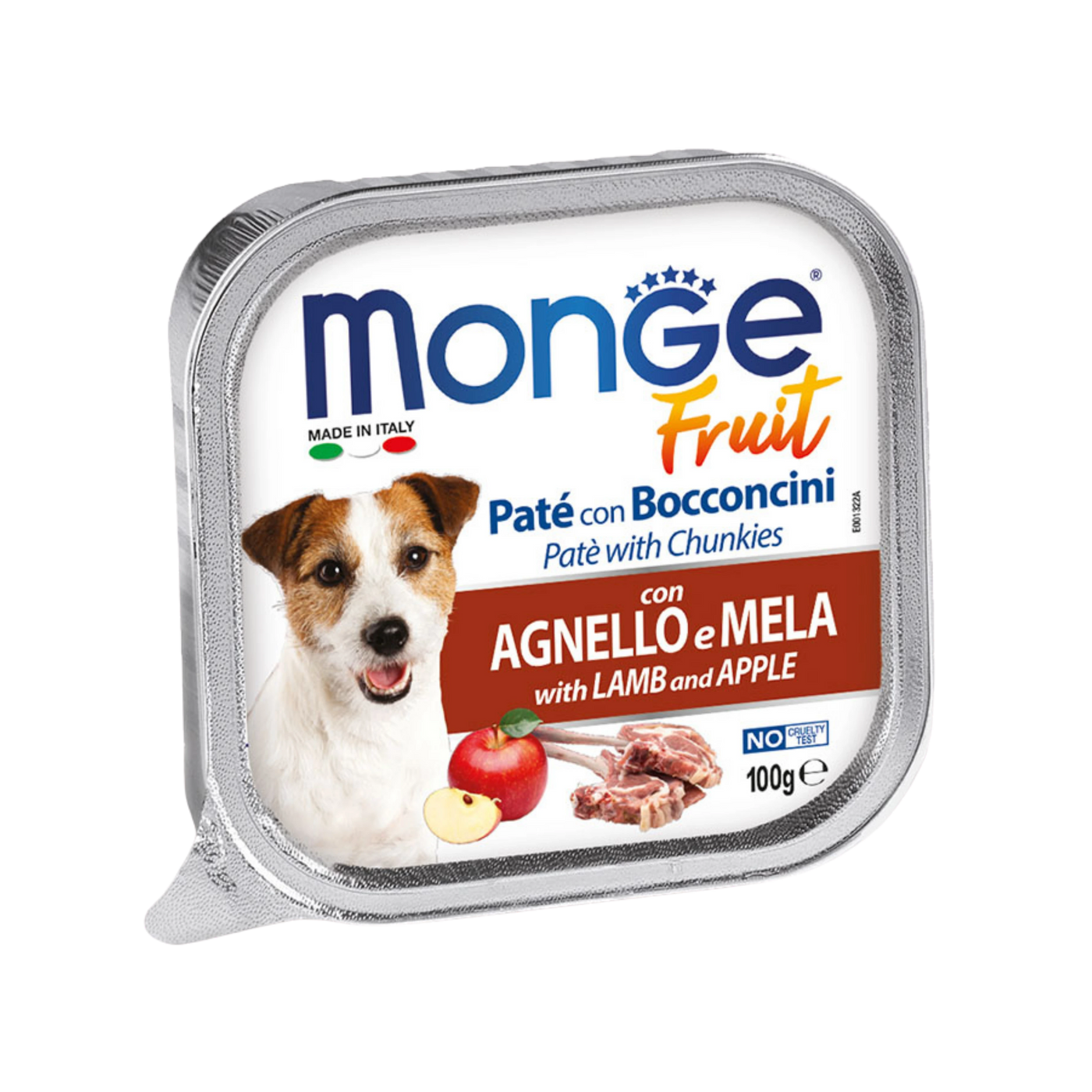 MONGE FRUIT CANE AGNELLO E MELA 100g (10pz)