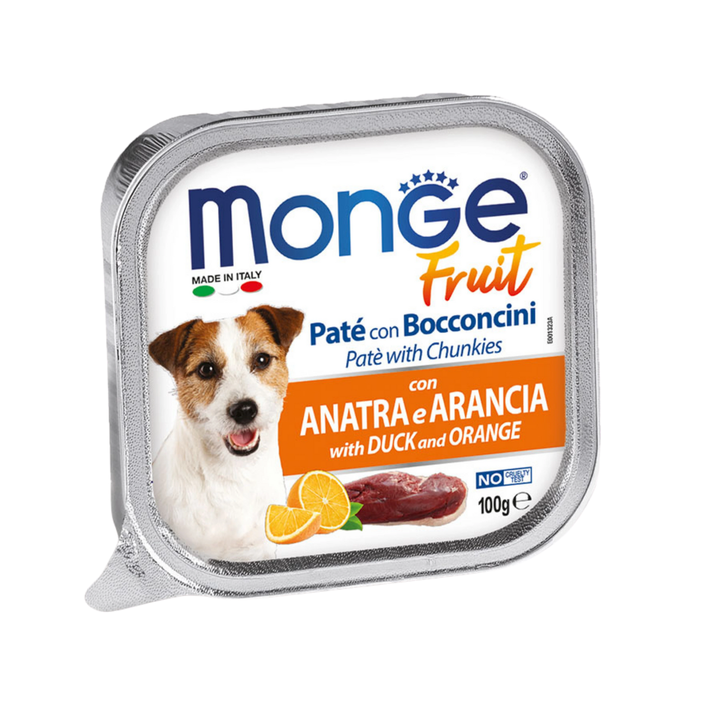 MONGE FRUIT CANE ANATRA E ARANCIA 100g (10pz)