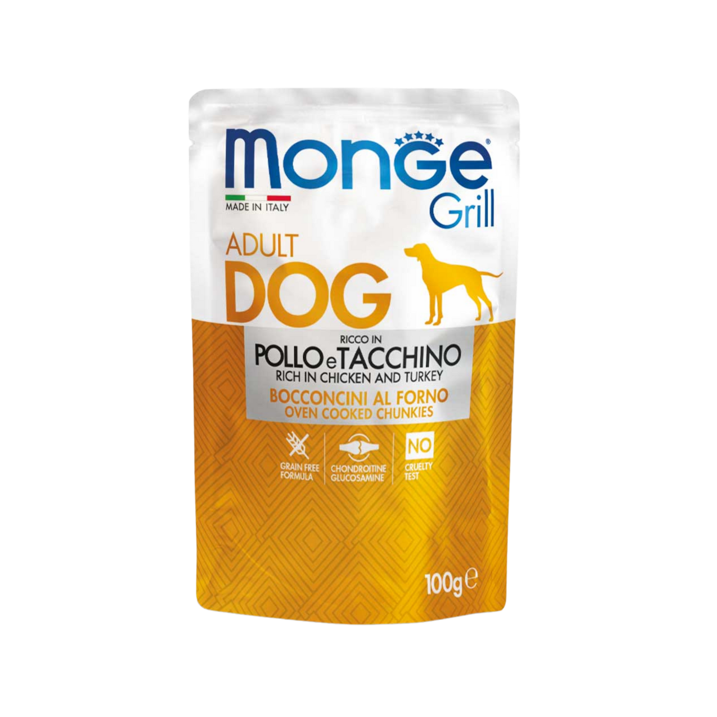 MONGE GRILL DOG ADULT BOCCONCINI POLLO E TACCHINO 12 pz