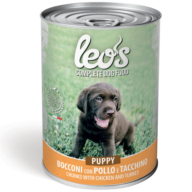 LEO'S DOG PUPPY POLLO E TACCHINO (12 pz)