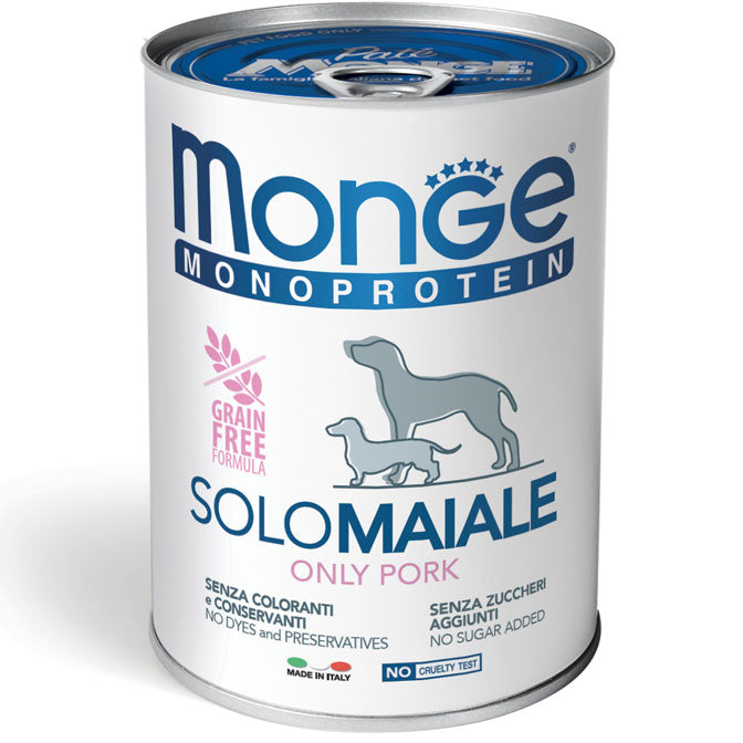 MONGE CANE MONPROTEIN PATE' SOLO MAIALE 400g (6pz)