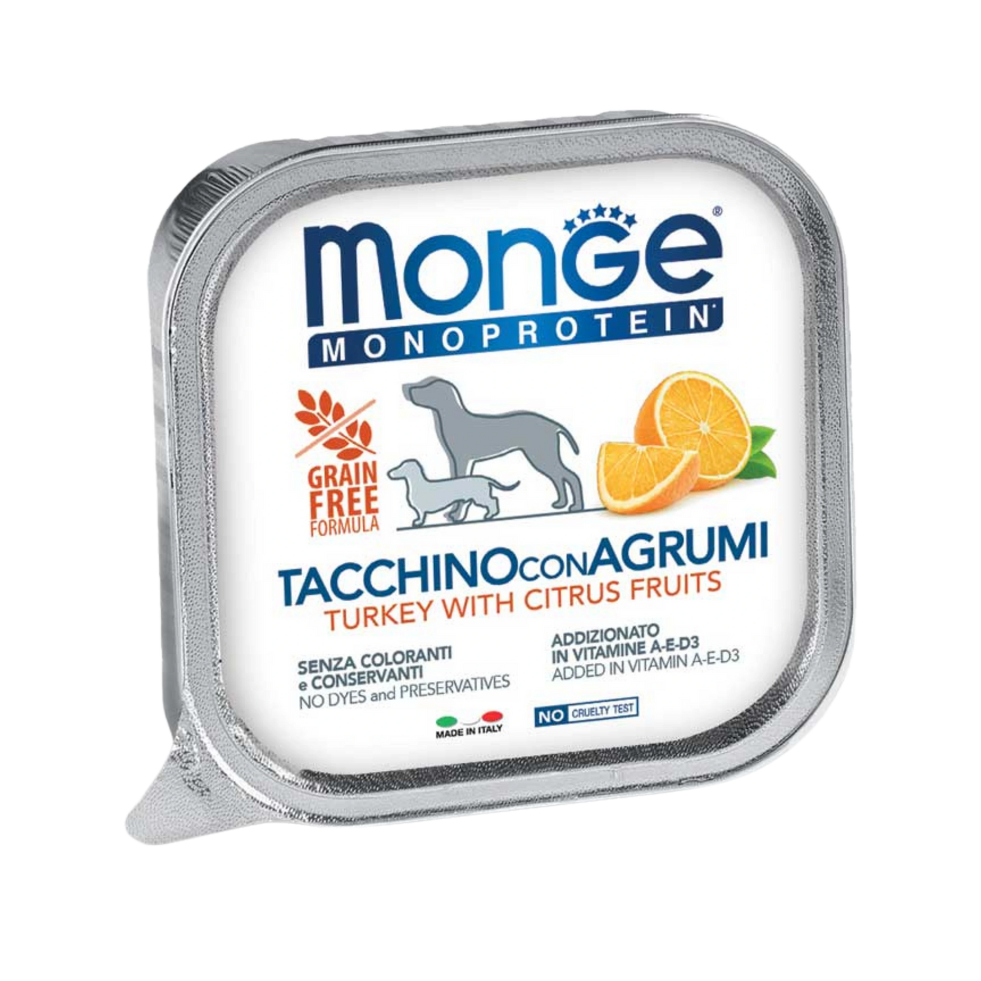 MONGE CANE MONPROTEIN PATE' TACCHINO E AGRUMI 150g