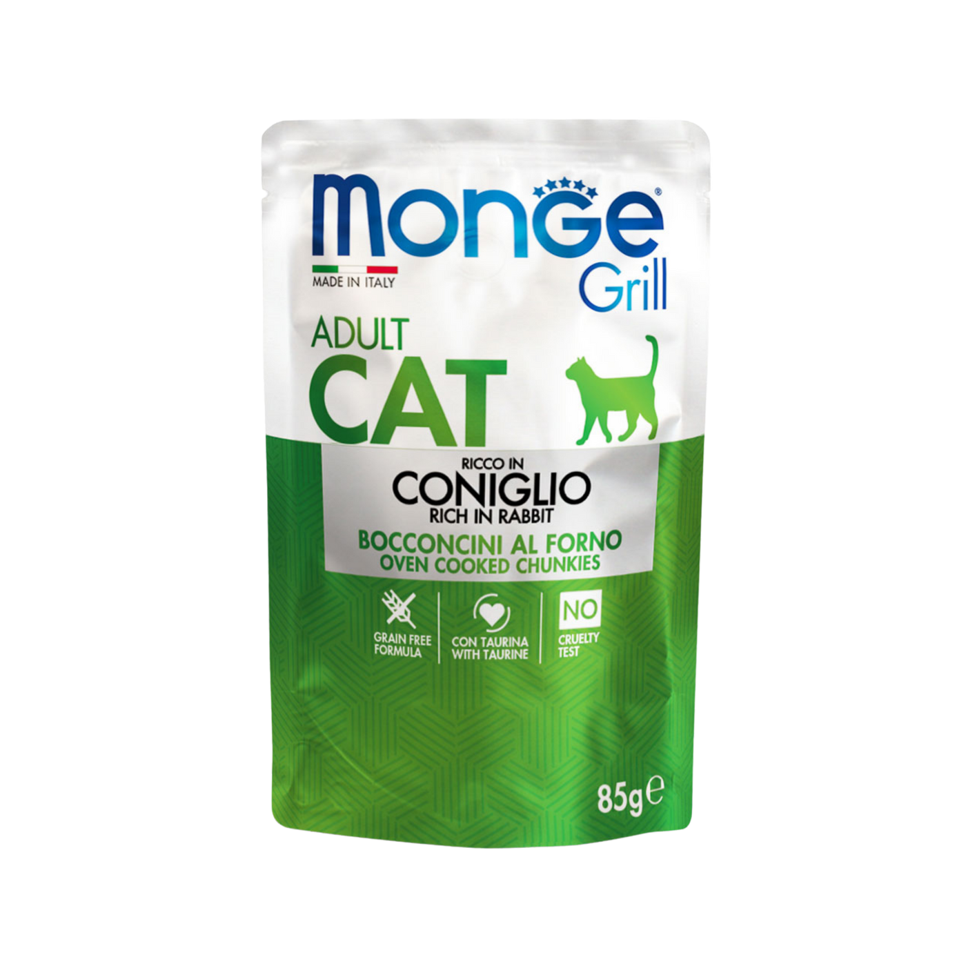 MONGE GRILL CAT ADULT BOCCONCINI CONIGLIO 12PZ
