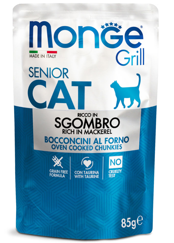 MONGE GRILL CAT SENIOR BOCCONCINI SGOMBRO (14pz)