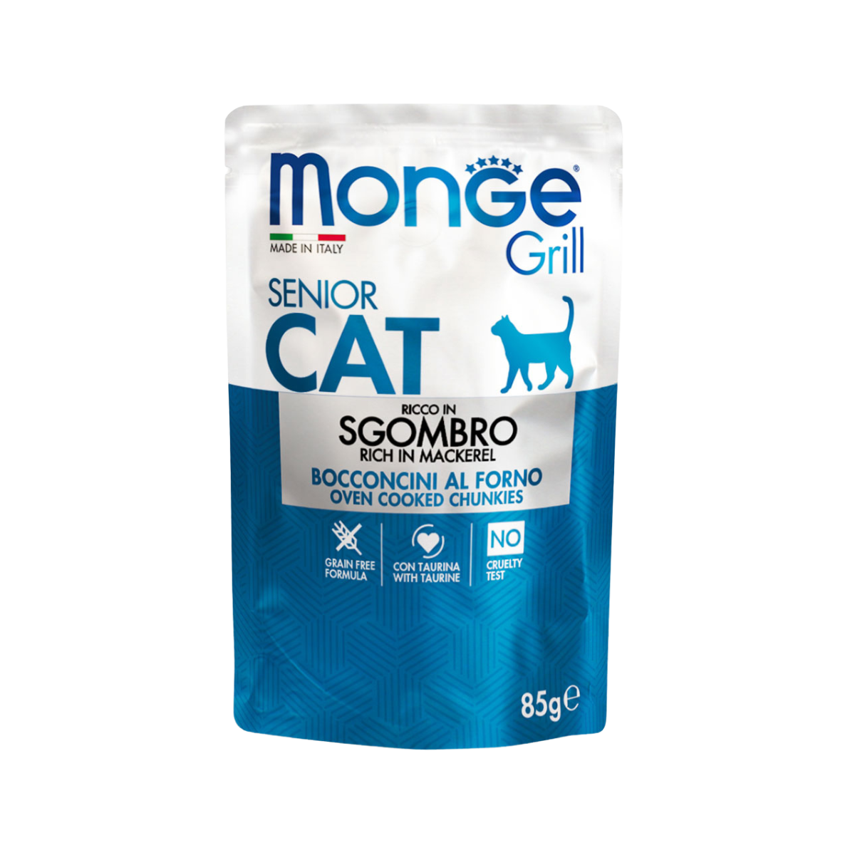 MONGE GRILL CAT SENIOR BOCCONCINI SGOMBRO 12pz
