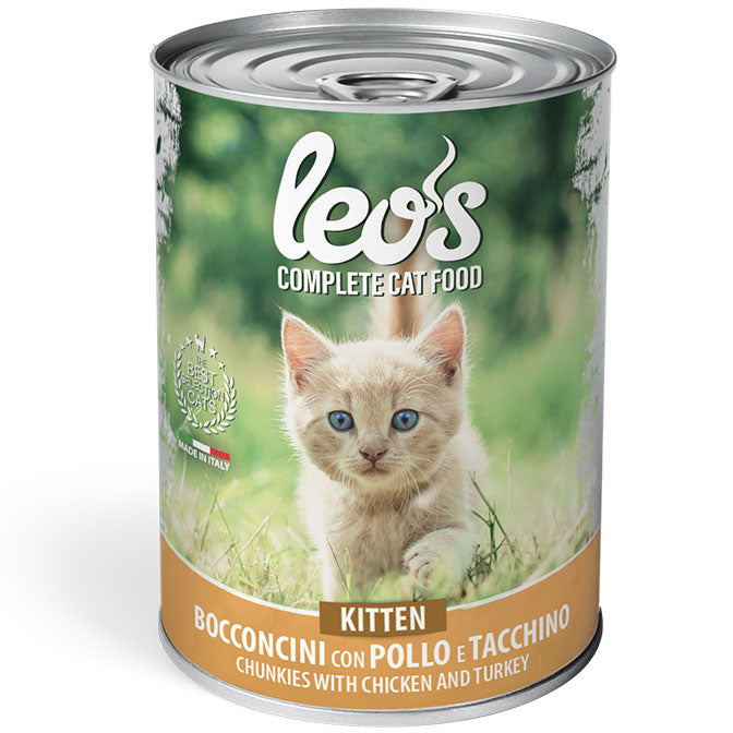 LEO'S CAT KITTEN POLLO E TACCHINO (12 pz)