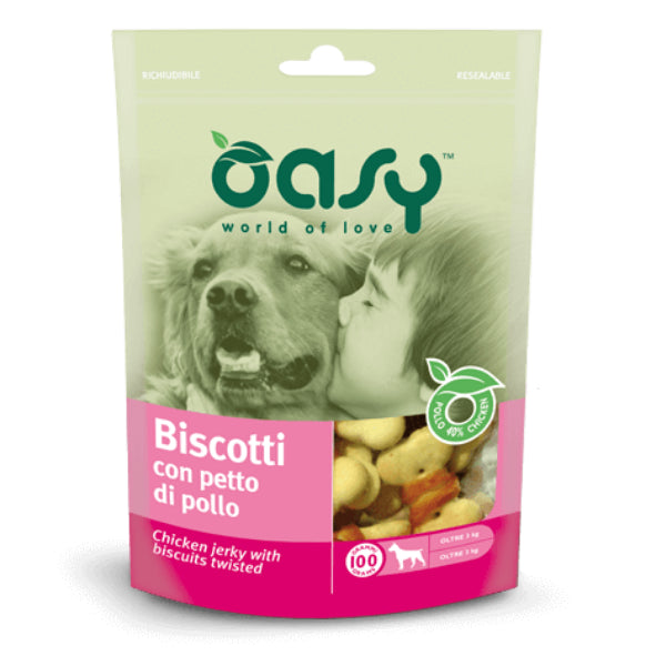 OASY BISCOTTI CON PETTO DI POLLO (100gr) - Alimento complementare per cani adulti