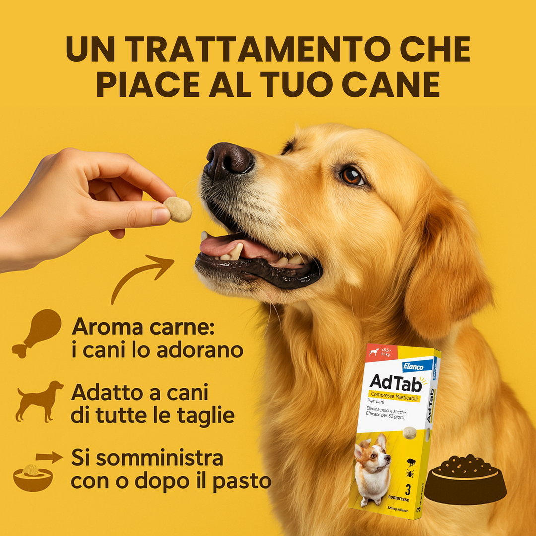 ADTAB CANI 5.5-11kg (3 cpr) - Antiparassitario Per Cani