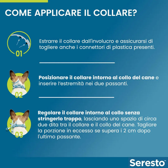 SERESTO CANI FINO 8 Kg - Contro pulci e zecche fino a 8 mesi