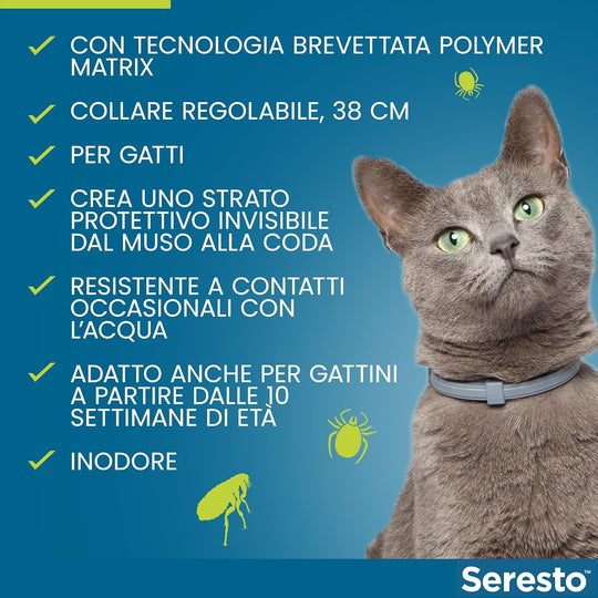 SERESTO GATTI - Contro pulci e zecche fino a 8 mesi