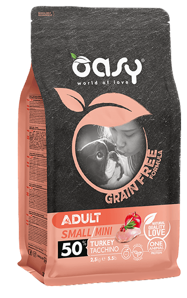 OASY GRAIN FREE ADULT SMALL TACCHINO - alimento completo per cani adulti di taglia piccola
