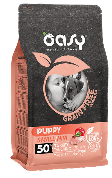 OASY GRAIN FREE PUPPY SMALL TACCHINO - alimento completo per cuccioli di taglia piccola
