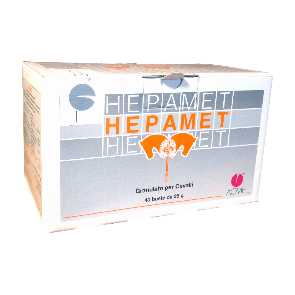 HEPAMET 40 buste 25 gr – Regola il metabolismo del cavallo sportivo - Sarda Zootecnica