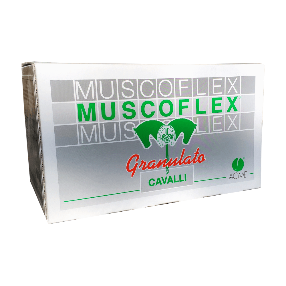 MUSCOFLEX (40 buste da 25 gr) – Combatte l’accumulo di acido lattico nel cavallo - Sarda Zootecnica