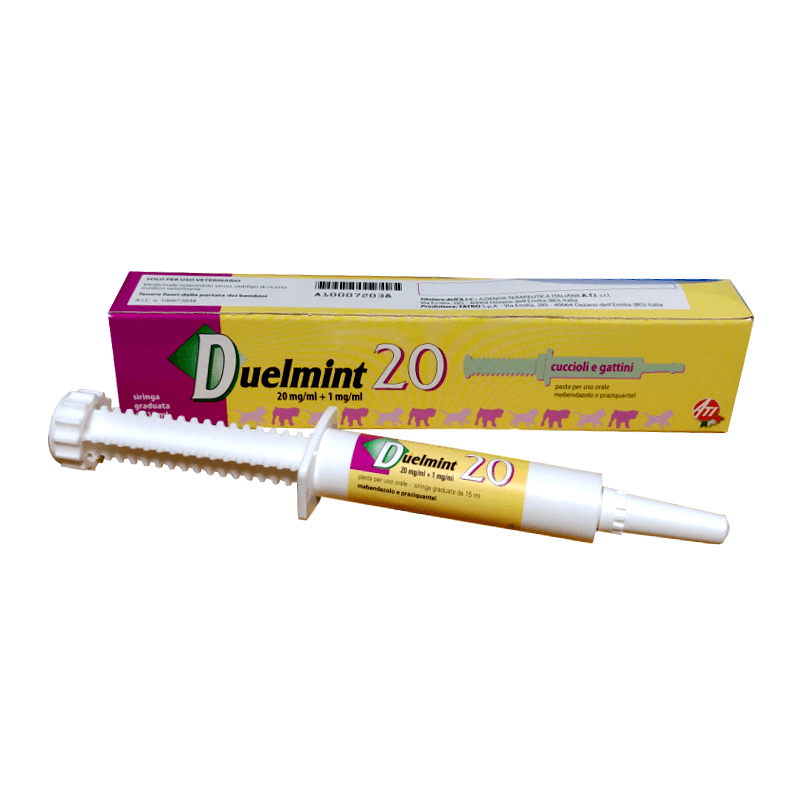 DUELMINT SIRINGA DA 15 ml - Contro i vermi nel cane e gatto - Sarda Zootecnica