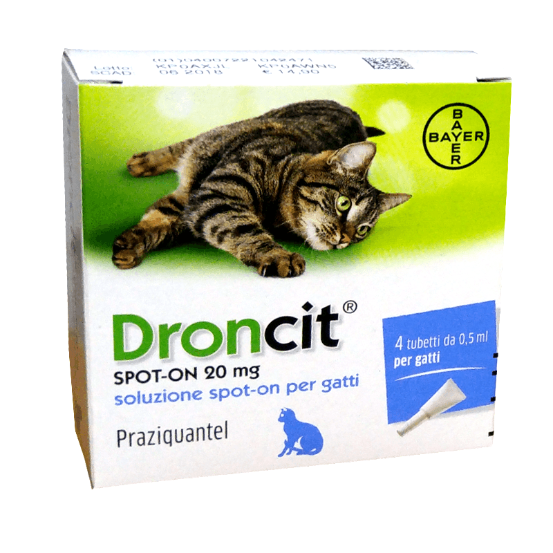 DRONCIT SPOT-ON 4 pipette – Elimina i parassiti intestinali di cani e gatti - Sarda Zootecnica