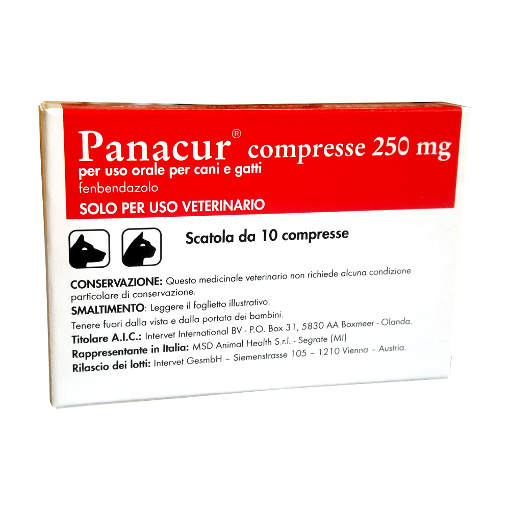 PANACUR 250 mg 10 cpr – Contro i parassiti intestinali di cani e gatti - Sarda Zootecnica
