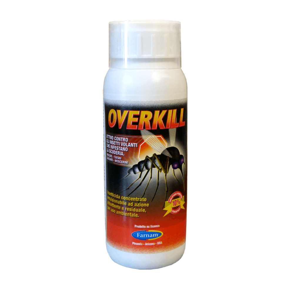 OVERKILL 500ml - antiparassitario ad azione insetticida per ambienti - Sarda Zootecnica