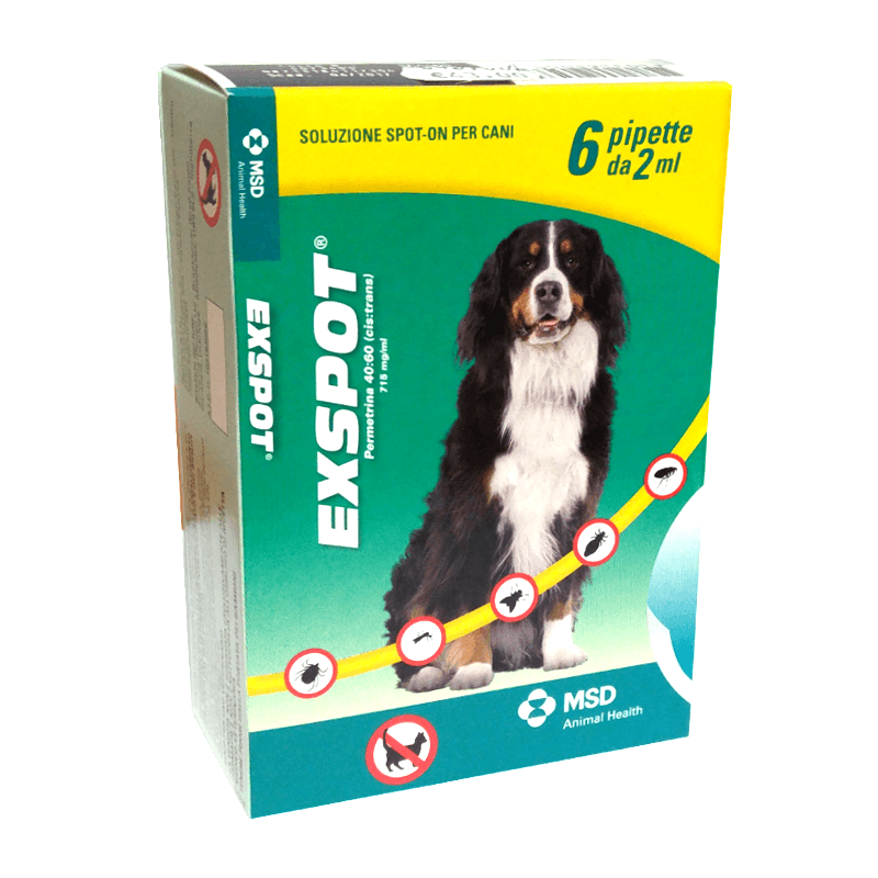 EXSPOT (6 pipette da 2 ml) – Antiparassitario per cani da 41 Kg a 55 Kg - Sarda Zootecnica