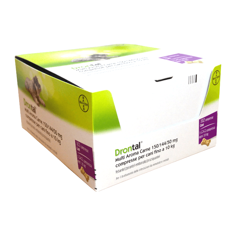 DRONTAL CANE MULTI AROMA CARNE (102 cpr) – Combatte i parassiti intestinali - Sarda Zootecnica