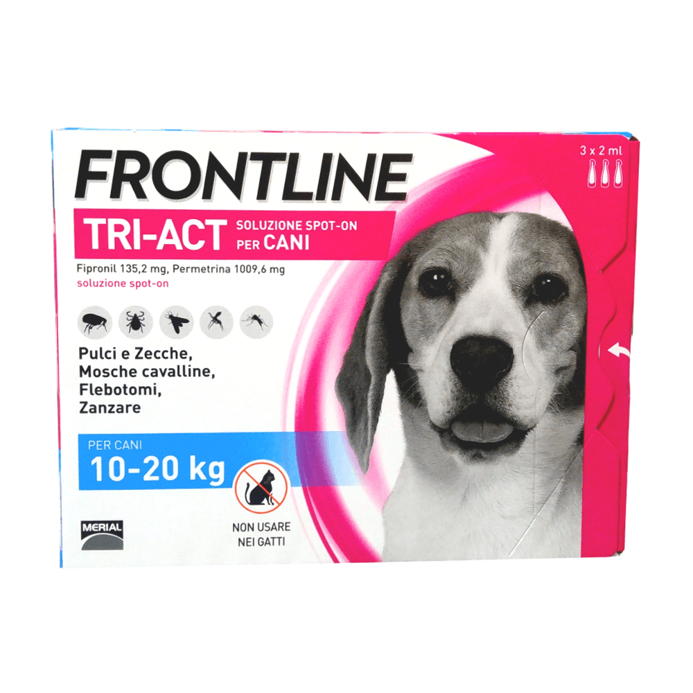 FRONTLINE TRI ACT 10-20 Kg (3 pipette) – Antiparassitario per cani di taglia media - Sarda Zootecnica
