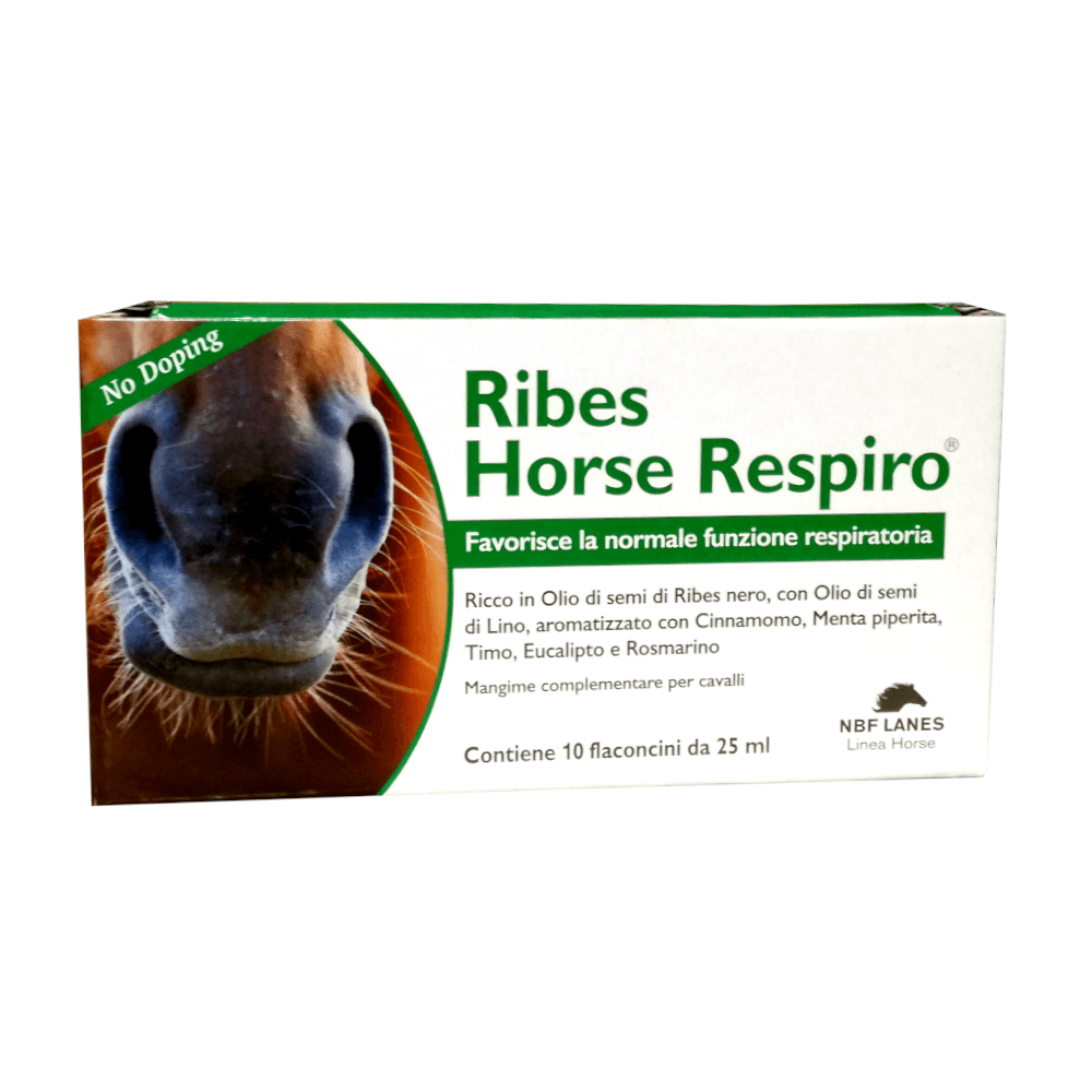 RIBES HORSE RESPIRO (10 flaconi da 25 ml) - per favorire la normale funzione respiratoria - Sarda Zootecnica