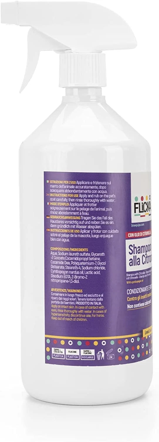 shampoo alla citronella per cavalli retro indicazioni