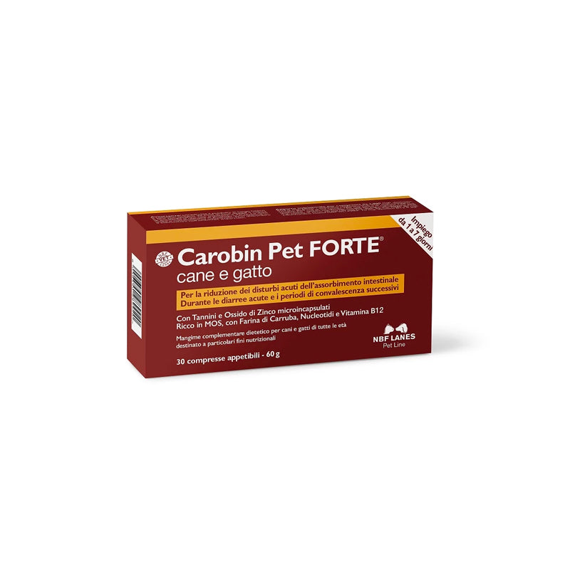 CAROBIN PET FORTE (30 cpr) 60gr – Per problemi intestinali di cani e gatti