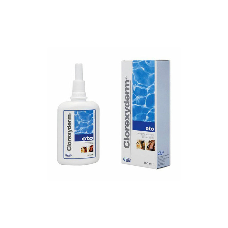 CLOREXYDERM OTO (150 ml) – Detergente auricolare alla clorexidina per cani e gatti