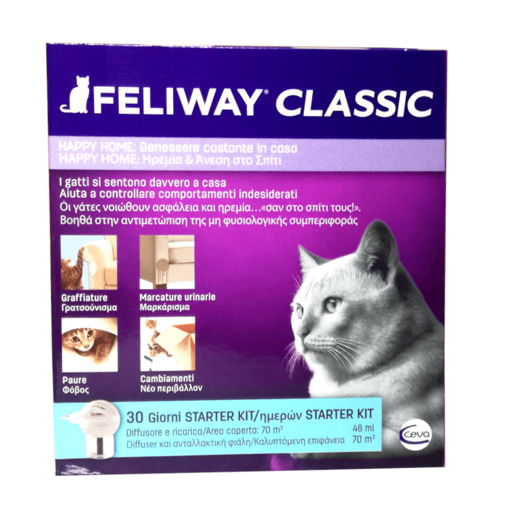 FELIWAY CLASSIC (diffusore + ricarica 48 ml) - Aiuta il gatto a gestire situazioni stressanti - Sarda Zootecnica