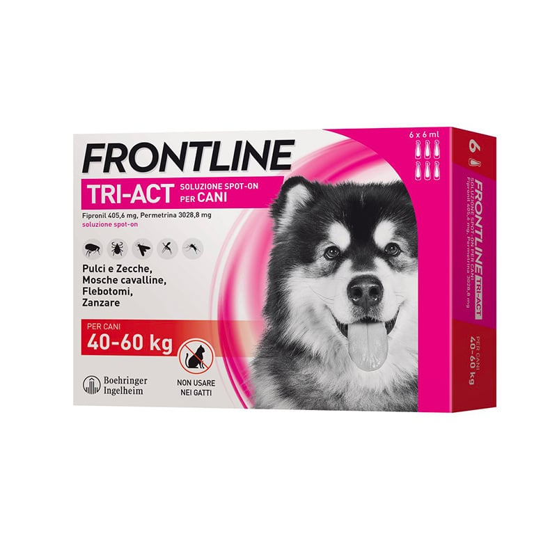 FRONTLINE TRI ACT 40-60 Kg (6 pipette) – Antiparassitario per cani di taglia extra large