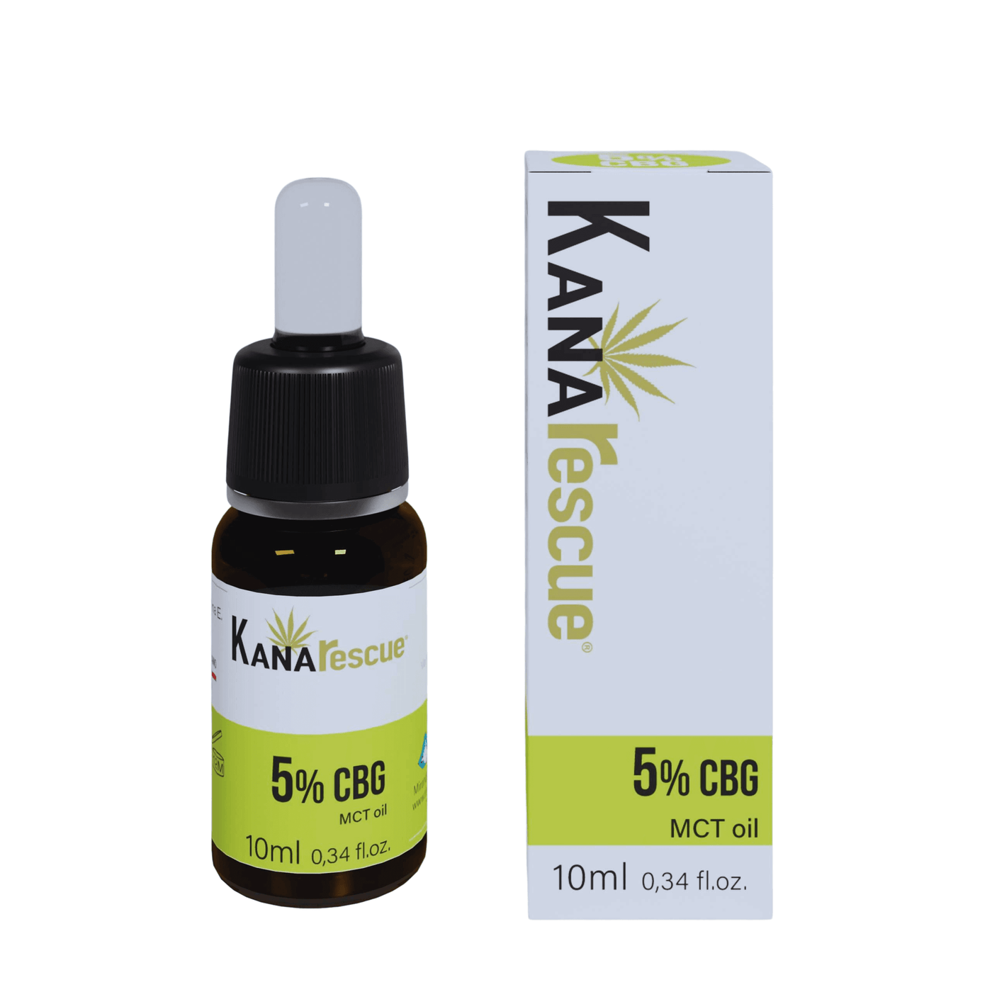 flacone di Kanarescue CBG, l'olio biologico per il benessere della pelle dei tuoi animali con estratto di canapa, vitamina E e propoli - Sarda Zootecnica