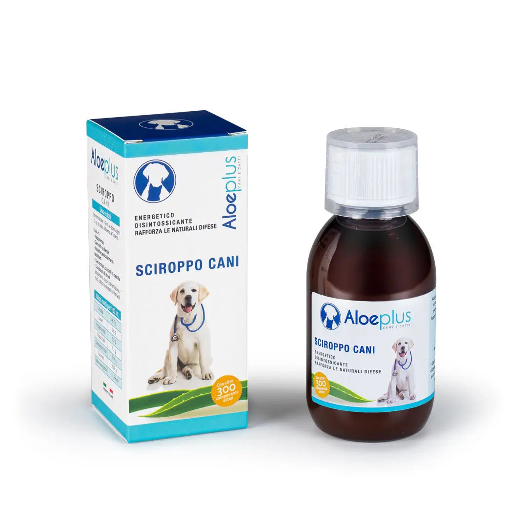 Sciroppo cani 150 ml aloeplus utilizzato per migliorare le difese immunitarie e dare energia al cane - Sarda zootecnica