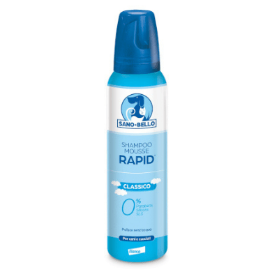 SHAMPOO MOUSSE RAPID 300 ml - Pulisce senza bagnare - Sarda Zootecnica
