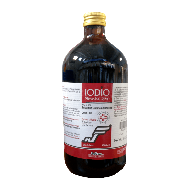 TINTURA DI JODIO 1 lt – Disinfettante per uso veterinario - Sarda Zootecnica