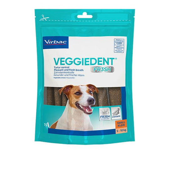 VEGGIEDENT FR3SH FINO 5kg - 10kg ( 15 stick )  - Stick dentali per cani - Sarda Zootecnica