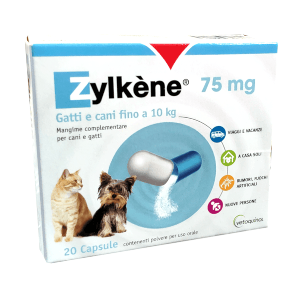 Zylkene 75 mg 20 cpr - contro lo stress nei cani e gatti – Sarda Zootecnica