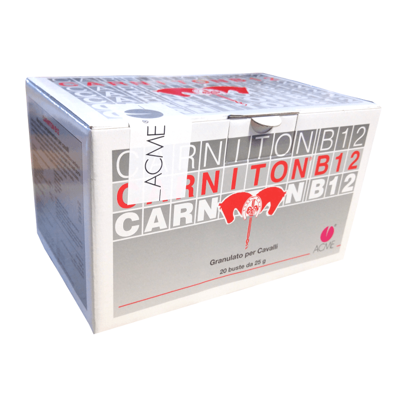 Carniton B12 (20 buste da 25 gr) - Migliora le performances nel cavallo - Sarda Zootecnica