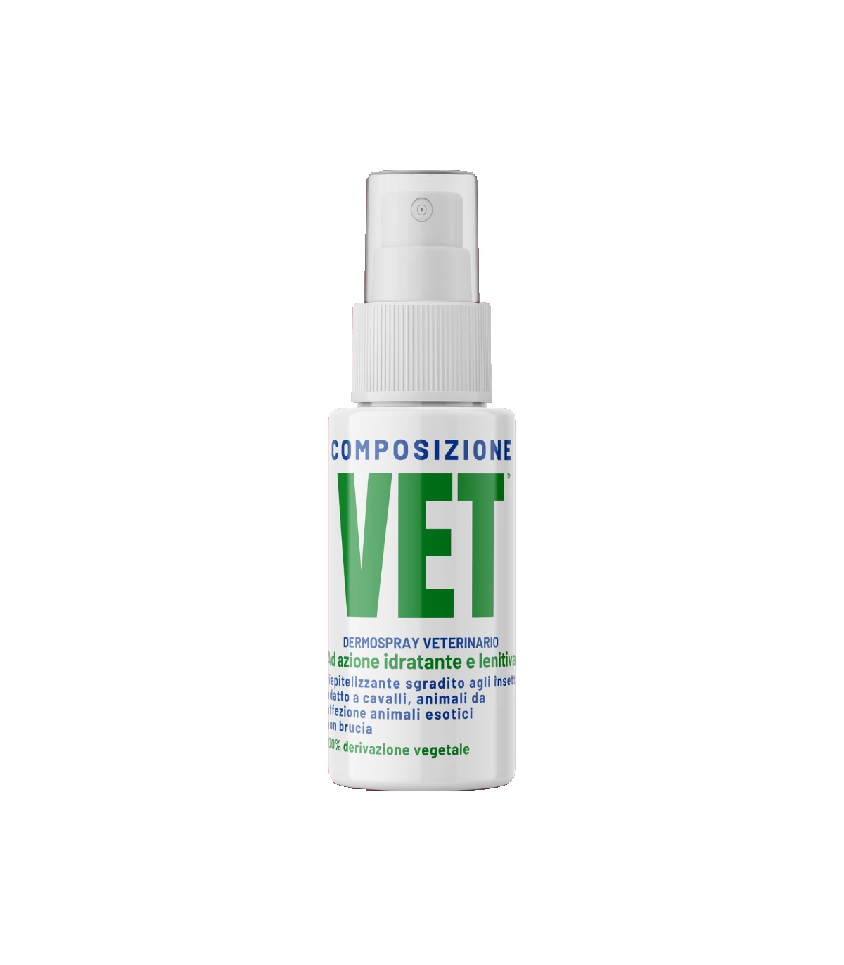 Composizione vet spray da 40 ml per dermatiti su cani, gatti e cavalli