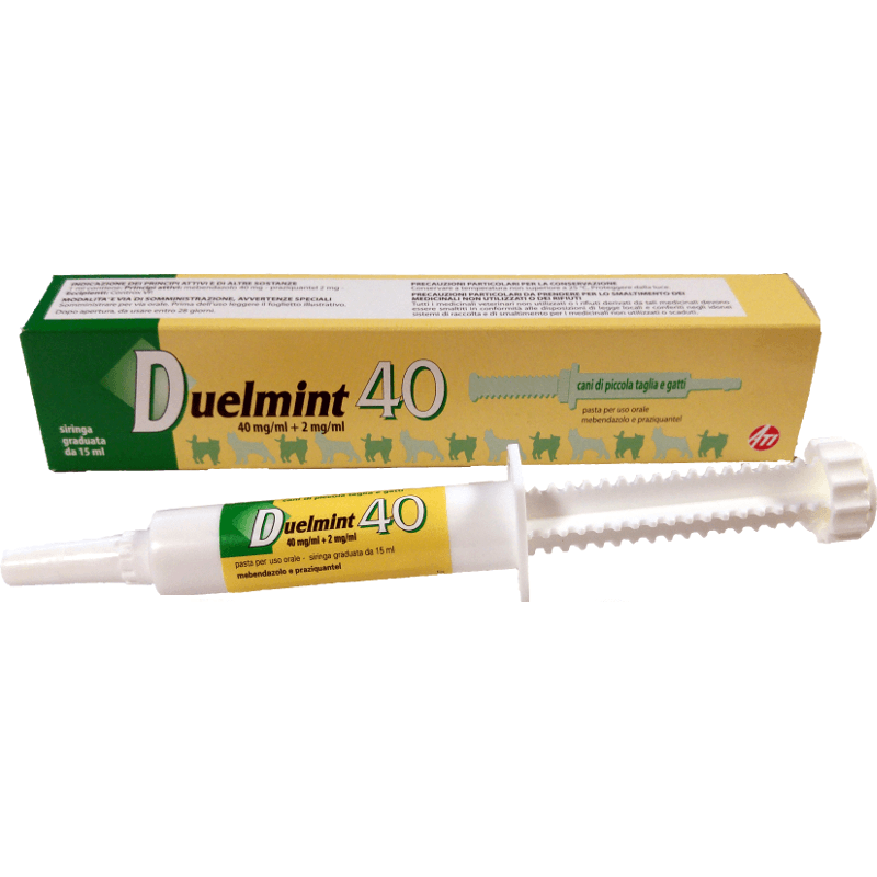 DUELMINT SIRINGA DA 15 ml - Contro i vermi nel cane e gatto - Sarda Zootecnica